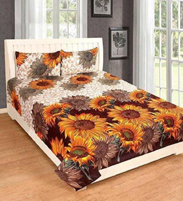 MILLENNIUM CREATION 182 TC Polycotton Double Printed Flat Bedsheet(Pack of 1, Multicolor)