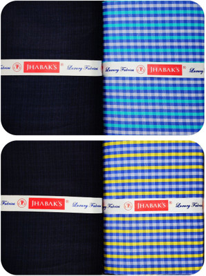 JHABAK'S Viscose Rayon Checkered Shirt & Trouser Fabric