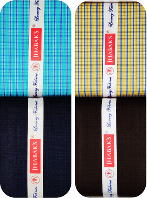 JHABAK'S Viscose Rayon Checkered Shirt & Trouser Fabric