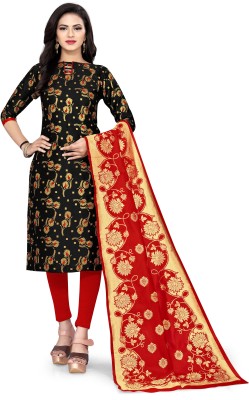 Diva's Choice Cotton Silk Solid, Printed Salwar Suit Material