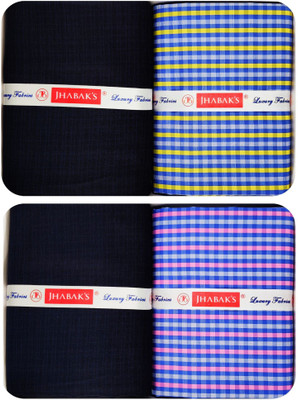 JHABAK'S Viscose Rayon Checkered Shirt & Trouser Fabric