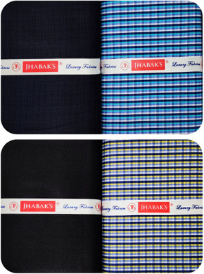 JHABAK'S Viscose Rayon Checkered Shirt & Trouser Fabric