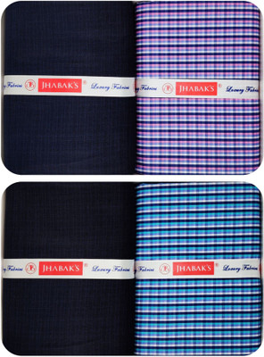 JHABAK'S Viscose Checkered Shirt & Trouser Fabric
