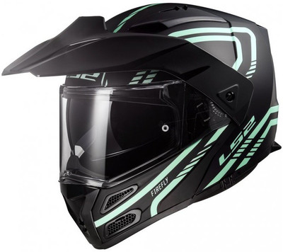 LS2 FF324 Motorbike Helmet(White, Black)