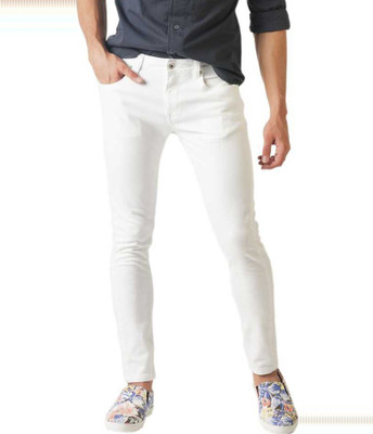 Masterly Weft Slim Men White Jeans