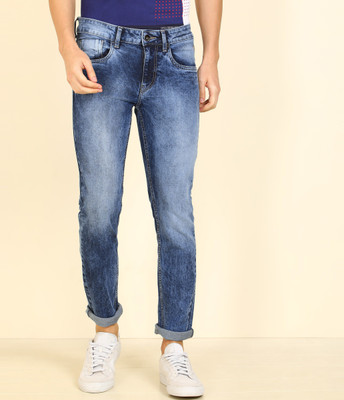 coupon lightly washed low rise jeans blue | Lzard Regular Men Blue Jeans