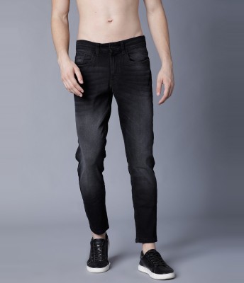 HIGHLANDER Tapered Fit Men Black Jeans