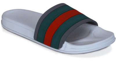 Kroeber Men Slides(Red, White , 9)