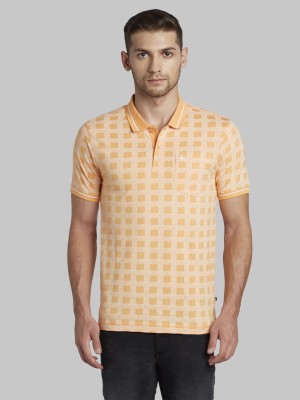 PARX Printed Men Polo Neck Orange T-Shirt