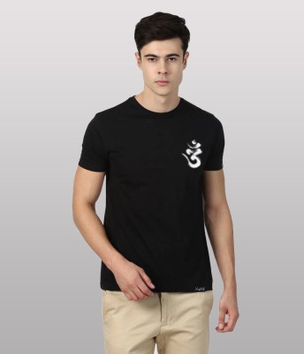 Young trendz Printed Men Round Neck Black T-Shirt