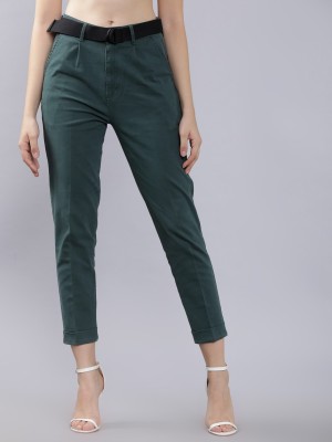 Tokyo Talkies Regular Fit Women Dark Blue Trousers