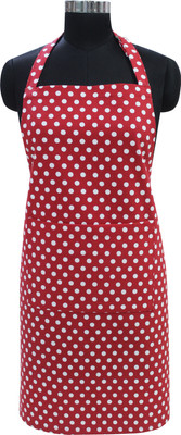 AIRWILL Cotton Chef's Apron - Free Size(Red, Single Piece)