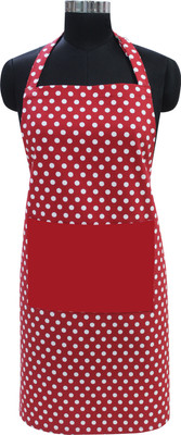 AIRWILL Cotton Chef's Apron - Free Size(Red, Single Piece)