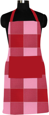 AIRWILL Cotton Chef's Apron - Free Size(Red, Single Piece)