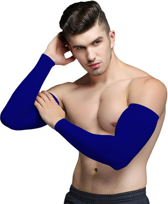 VRUGRA Nylon Arm Sleeve For Men & Women(Free, Blue)