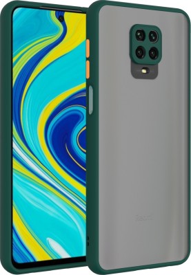 Coverskart Ultra Hybird Back Cover for Redmi Note 9 Pro, Smoke Translucent Shock Proof Smooth Silicone Back Case Cover(Green, Camera Bump Protector, Pack of: 1)