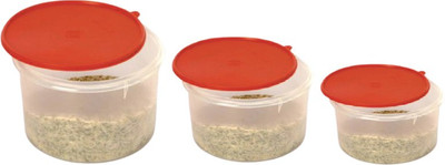 TUPPERWARE Plastic Utility Container  - 2500 ml, 3000 ml, 5000 ml(Pack of 3, Red)