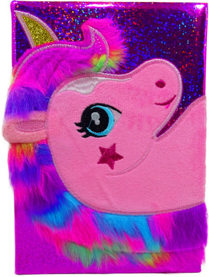 poksi PONY A5 Notebook Ruled 200 Pages(DARK PINK GIFT WRAP PONY DIARY)
