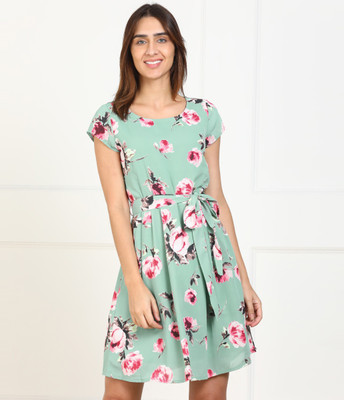 Tokyo Talkies Women Fit and Flare Multicolor Above Knee/Mid Thigh Length Dress