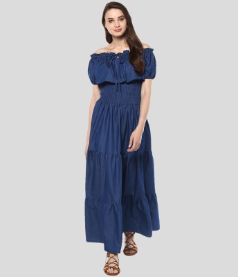STYLESTONE Women Maxi Blue Dress