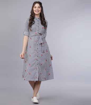 [Size M] Tokyo Talkies Women Shirt Blue Dress