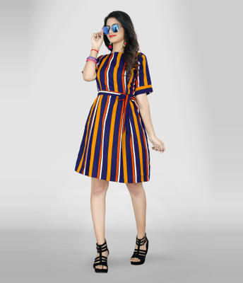 72 OFF on VASTRA SOUNDARYA Women A line Multicolor Dress on