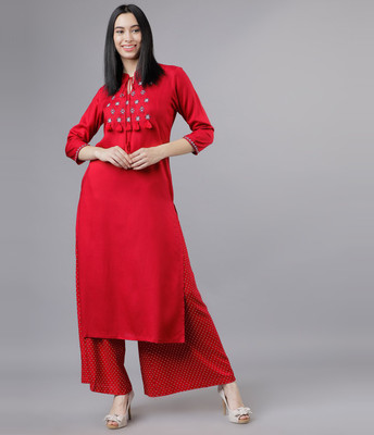 88% OFF on Vishudh Women Kurta and Palazzo Set 88% OFF on Vishudh Women Kurta and Palazzo Set