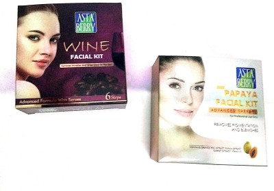 ASTABERRY Skin Whitening and Papaya Facia lKit (33g each)(2 x 16.5 g)