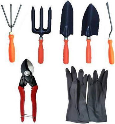 IBEX Garden Tools Set Include, Gardening Tool Set of 7 With, Heavy Cutter With Gloves Garden Tool Kit(7 Tools)