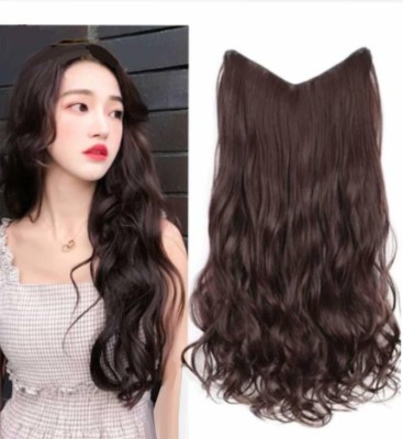 SAMYAK Natural Look Clip in Wavy/curly Hair Extension