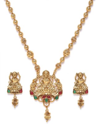 Priyaasi Brass Gold-plated Gold Jewellery Set(Pack of 1)