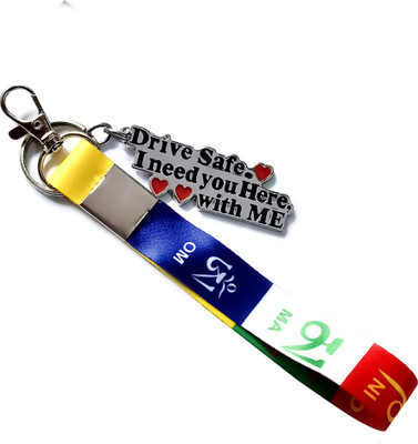 ShopTop Drive Safe With And Fabric Tibetan Ladakh Prayer Tag Stylish Fency Key Chain