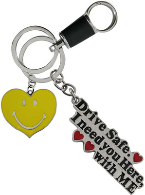 SHOKY LOOKS Best Quality Matlic Chrome Drive safe My Dear I Need you msg for your Love attractive Design with Big Heart Smile Best quality Multicolor and amazing looking hook its made of high quality Material, Strong and Durable quality Ideal for Home use, Car Keys, Bike Key Key Chain SHOKY LOOKS Best Quality Matlic Chrome Drive safe My Dear I Need you msg for your Love attractive Design with Big Heart Smile Best quality Multicolor and amazing looking hook its made of high quality Material, Strong and Durable quality Ideal for Home use, Car Keys, Bike Key Key Chain