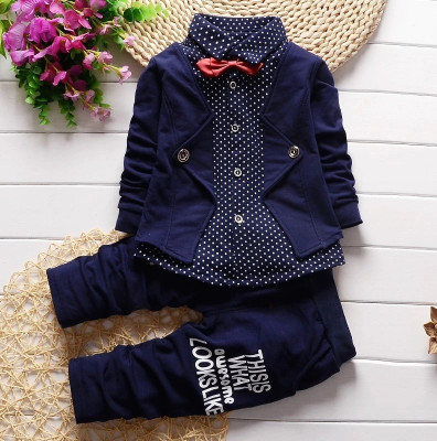 HIKUJ Baby Boys & Baby Girls Party(Festive) Blazer Trouser(NAVY BLUE)