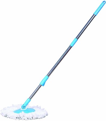 Eclectic Home Mop Extendable Handle/Stick Rod with 1 Microfiber Refill Mop Rod Mop Set(Blue)