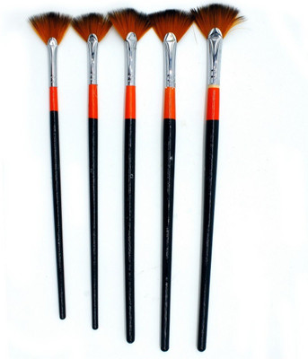 R H lifestyle 5 PCS Artist Paint Fan Brush Set for Drawing Art Professional Beginners(Set of 5, Multicolor)