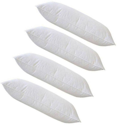 Swikon star Polyester Fibre Solid Sleeping Pillow Pack of 4(White)