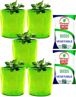 Grow Basket 2 Organic Vegetable seed packet with 5 Grow bags Seed(10 per packet)