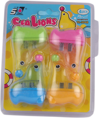 SEALIONS SCHOOL PENCILS Sharpener(Pink, Yellow, Blue, Green)