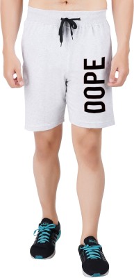 Southcity Graphic Print Men Grey Basic Shorts