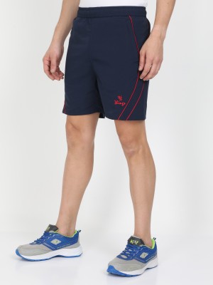 Things Solid Men Blue Sports Shorts