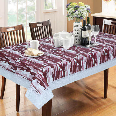 Dakshya Industries Printed 6 Seater Table Cover(Multicolor, PVC)
