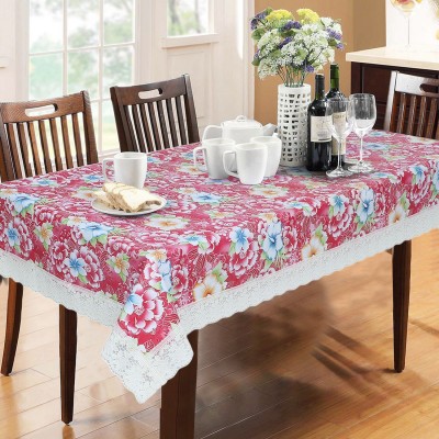 Dakshya Industries Floral 6 Seater Table Cover(Multicolor, PVC)