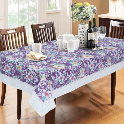 Dakshya Industries PVC 6 Seater Floral Table Cover(Multicolor)