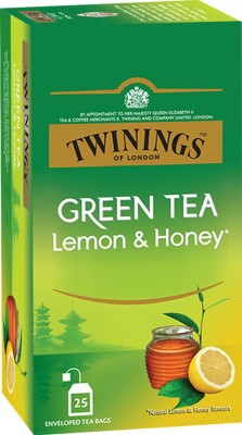 TWININGS Green Tea & Honey, Sweet Honey & Tangy Lemon, Honey Green Tea Bags Box(25 Bags)