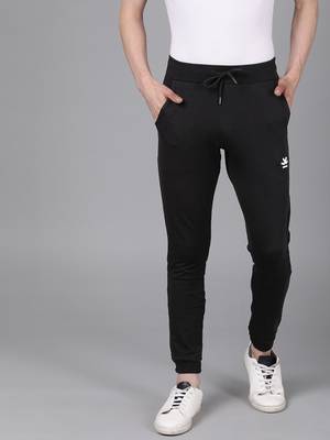 WROGN Solid Men Black Track Pants