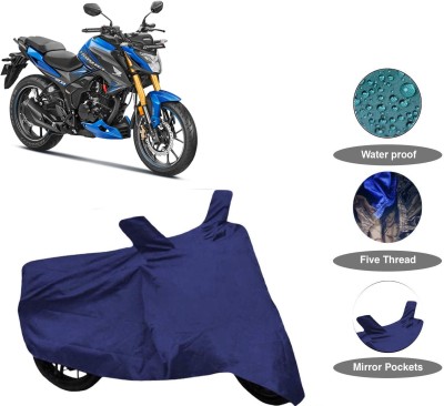 FabAuto Waterproof Two Wheeler Cover for Honda(CB Hornet 160, Blue)