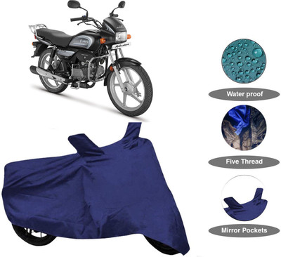 THE REAL ARV Waterproof Two Wheeler Cover for Hero(Splendor Plus, Blue)