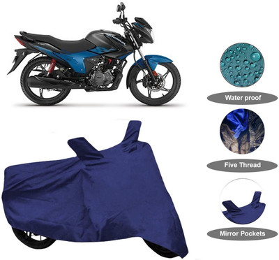 AutoGalaxy Waterproof Two Wheeler Cover for Hero(Glamour, Blue)