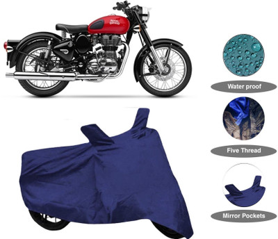 MMSSTAR Waterproof Two Wheeler Cover for Royal Enfield(Blue)